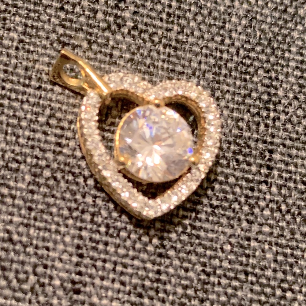 Gold plated heart charm